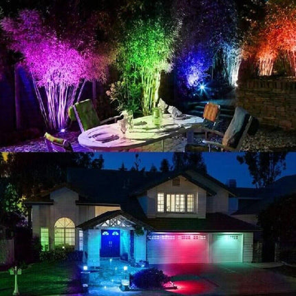 RGB 10 LEDs Solar Garden Lights Outdoor Landscape Yard Lawn Spotlight