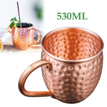 530ML Pure Copper Mug for Moscow Mule, Coffee, Beer & Cocktail at Home