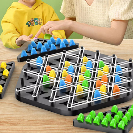 Chain Triangle Chess Game – Rubber Band Triggle Toy for Kids & Adults