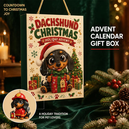 2026 Dachshund Advent Calendar 24-Day Christmas Countdown Acrylic Gift
