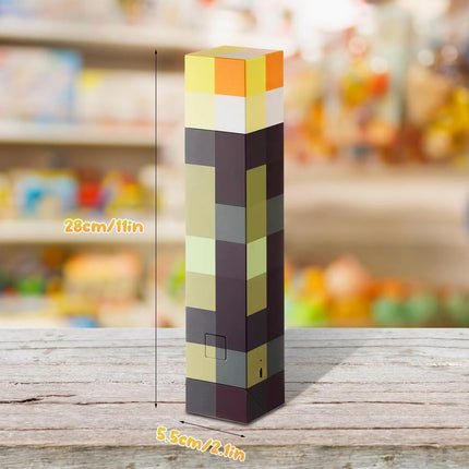 Mini World Craft Game Torch Lamp LED Night Light USB Rechargeable Home Decor Kids Gift