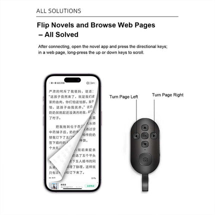 Universal Bluetooth Remote Control Shutter & Page Turner for Camera & Mobile
