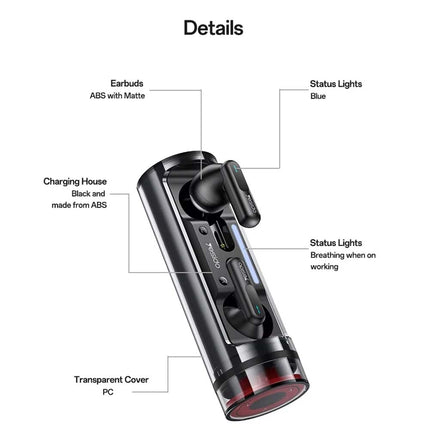 Wireless Earbuds Bluetooth 5.3 TWS in-Ear Headphones with Charging Case Hi-Fi Sound Deep Bass for Android iPhone