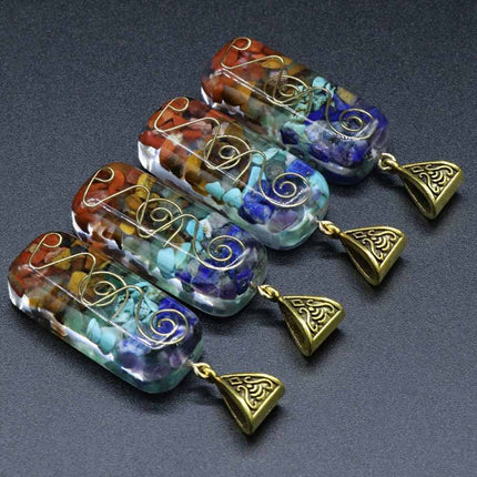 7 Chakra Healing Crystal Necklace Energy Pendant for Yoga Meditation