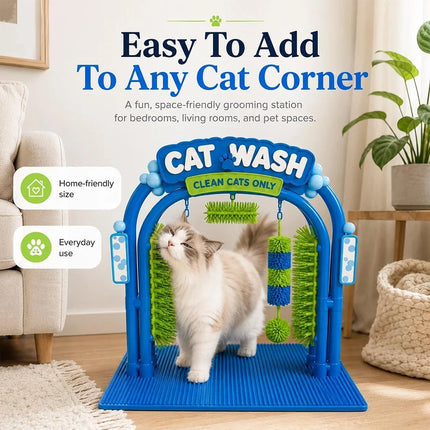 Cat Wash Grooming Station & Car Wash Scratcher for Cats