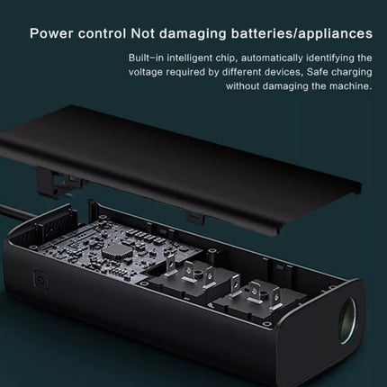 200W Car Power Inverter, 12V to 240V AC Outlet & 4 USB Ports (QC3.0) – Laptop/Camera Charger, Cooling Fan