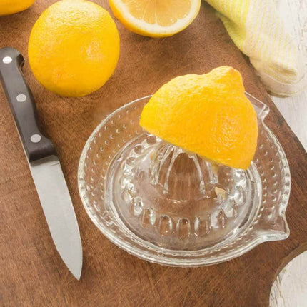 Traditional Glass Lemon Squeezer Handheld Juicer Press 13cm