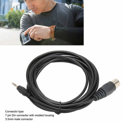 7-Pin DIN MIDI Male to 3.5mm Male Stereo Cable - 1.5m HiFi Plug & Play