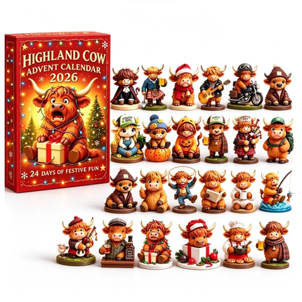 Highland Cow 3D Silicone Advent Calendar 2026 24-Day Christmas Countdown Gift