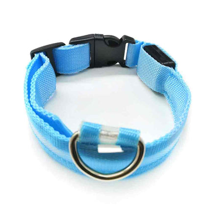 USB Rechargeable LED Dog Collar Adjustable Safety Light Up M