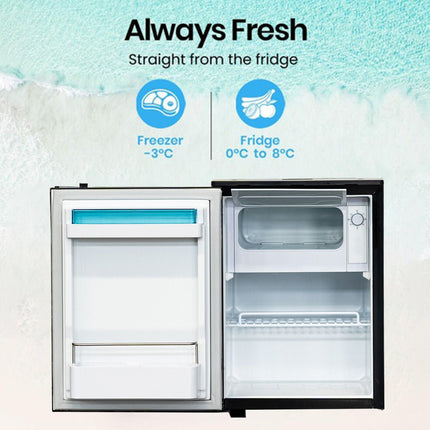 50L 12V/24V Portable Compressor Refrigerator | Caravan, Boat & Truck Fridge Freezer