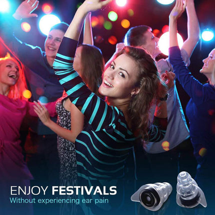 High Fidelity Concert Earplugs 24dB Reusable for Musicians & Festivals