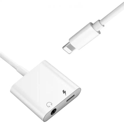 2-in-1 iPhone Jack to 3.5mm AUX Splitter for Headphone & Charger with Call