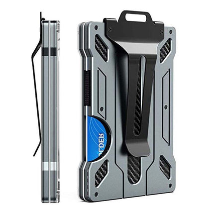 Aluminum RFID Card Holder Slim Credit ID Wallet Money Clip for Men