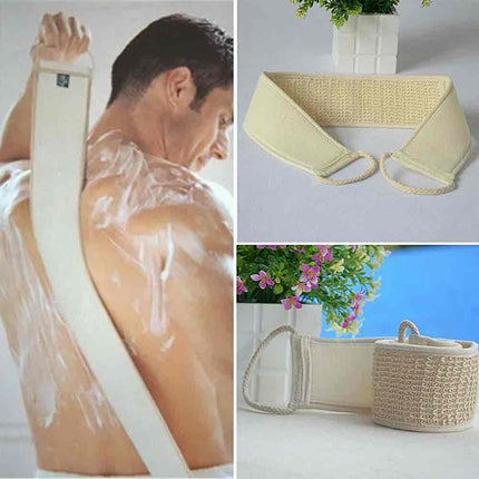 Exfoliating Loofah Back Scrubber Strap – Natural Bath Sponge for Shower