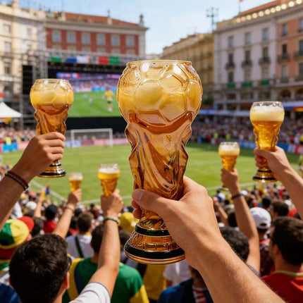 2026 World Cup Trophy Beer Glass - Iridescent Football Bar Mug Decor