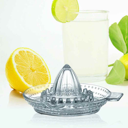 Traditional Glass Lemon Squeezer Handheld Juicer Press 13cm