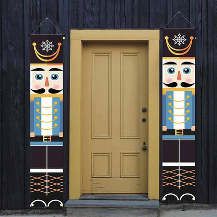 1.8M Nutcracker Soldier Door Banner Merry Christmas Decoration Ornament