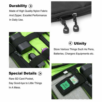Travel Cable Organizer Bag for USB Cord & Charger, Electronic Accessories Storage Case