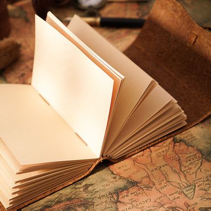 Handmade Leather Carved Brown Writing Notebook – Antique Vintage Daily Journal