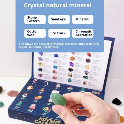 2026 Geological Ore Advent Calendar Mock Stone Crystal Christmas Countdown