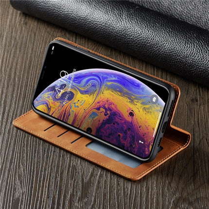 Premium Leather Magnetic Flip Wallet Case for iPhone 17