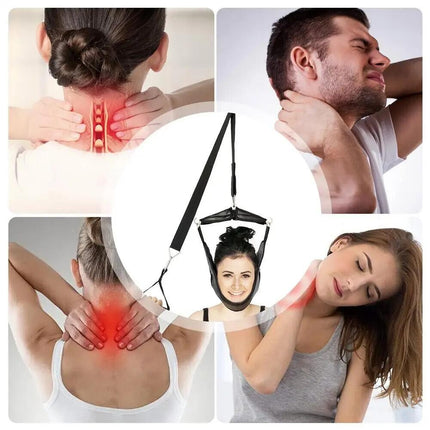 Adjustable Neck Traction Device – Comfortable Head Hammock for Pain Relief