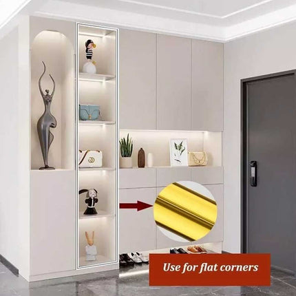 Self Adhesive Wall Edging Strip Flexible Corner Angle Trim for Living Room & Kitchen