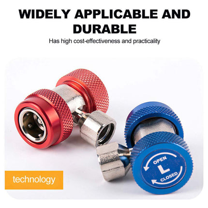 2PCS R134a Car AC Repair Kit, High/Low Pressure Quick Connect Couplers