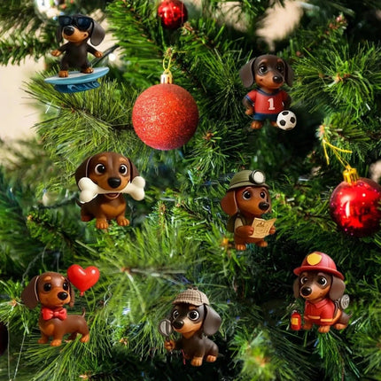 Dachshund Advent Calendar 24-Day Christmas Countdown Acrylic 2D Ornament