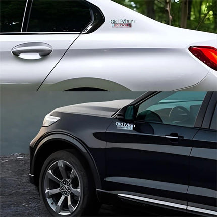 Senior Driver 3D Emblem Badge - 2 PCS, Chrome Car Sticker for Fender & Door