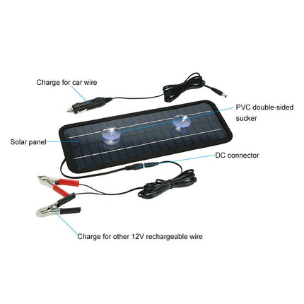 5W 12V Portable Solar Battery Maintainer & Trickle Charger