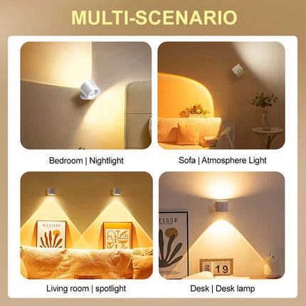 Rechargeable Magnetic LED Wall Sconce Night Lamp with Remote
