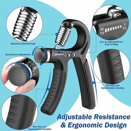 Adjustable Hand Grip Strengthener 5-60 kg, 2 Pack Hand Exerciser