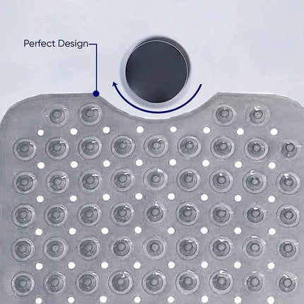 Extra Large Non Slip Anti-Mold Rubber Shower Mat for Bathtub with Strong Suction