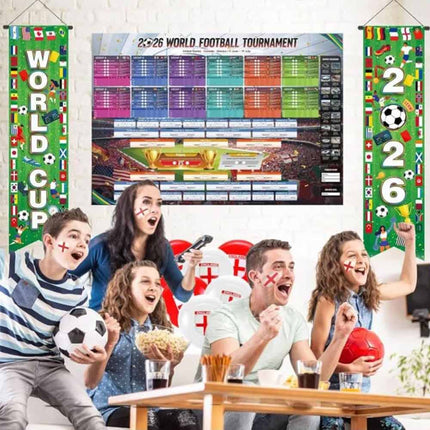 World Cup 2026 Football Door Banner & Curtain Decor