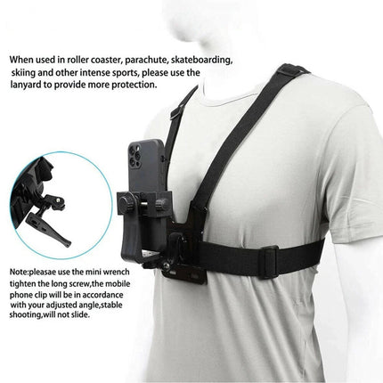 5PCS Chest Mount Harness Strap Action Camera & Phone Holder POV