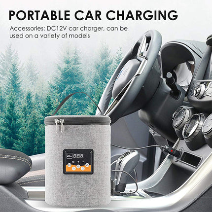 12V Car Bottle Warmer: Portable Baby Milk Heater with Adjustable 40-60℃ Constant Temperature for On-the-Go Feeding