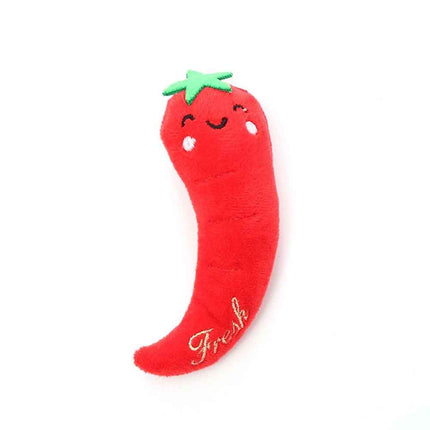5PCS Catnip Teeth Grinding Toy Set, Funny Interactive Plush Cat Chewing Vocal Toy