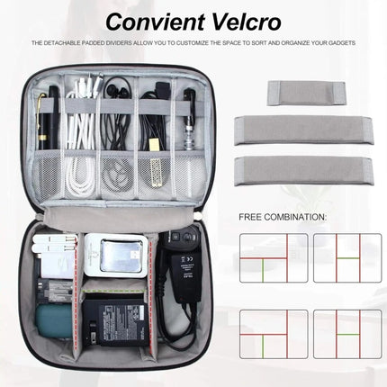 Travel Cable Organizer Bag for Electronics USB Drive & Charger Storage Case
