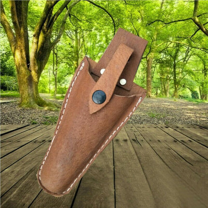 2PCS Brown PU Leather Secateurs Holster Belt Pouch for Garden Shears