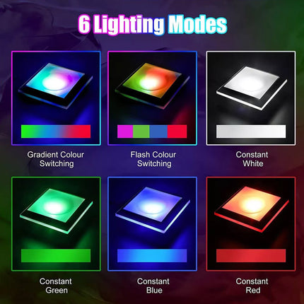 Square/Round 3D LED Light Base Stand for Crystal Art Glass Display