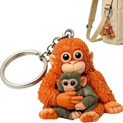 Protect Punch The Monkey Keychain 3D Printed Hanging Plush Holder