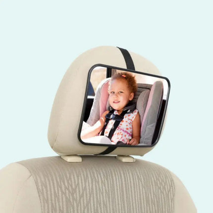 Adjustable Wide-View Baby Car Mirror for Back Seat, Headrest Mount Child Safety Mirror