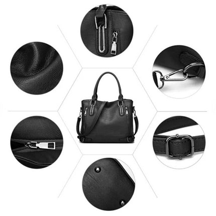 PU Leather Shoulder Tote Bag, Crossbody Purse for Women