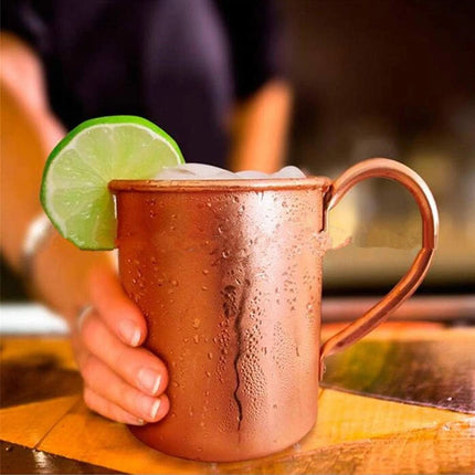 450ML Pure Copper Mug for Mule, Coffee, Beer, Cocktail – Camping Gold
