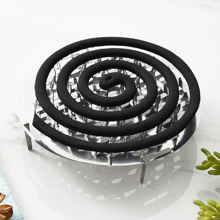 Stainless Steel Mosquito Coil Holder with Lid, Smokeless Repellent for Outdoor Anti Bug Fly