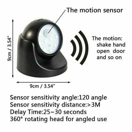 Battery 360° Motion Sensor LED Security Light for Indoor Outdoor Garden