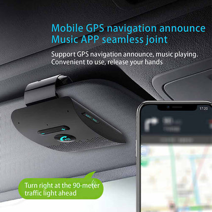 Bluetooth Sun Visor Speakerphone | Wireless Hands-Free Car Kit for Safe Driving & Crystal Clear Calls