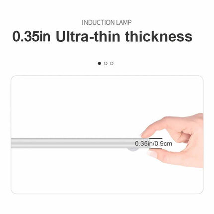 LED PIR Motion Sensor Strip Light Magnetic USB Rechargeable for Cabinet & Closet